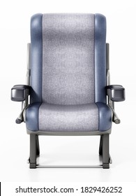 Airplane Seat Isolated On White Background. 3D Illustration.