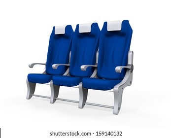 Airplane Seats Isolated