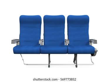 Airplane Seats Isolated. 3D Rendering