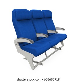 Airplane Seats Isolated. 3D Rendering