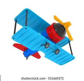 Airplane Toy Isolated. 3D Rendering