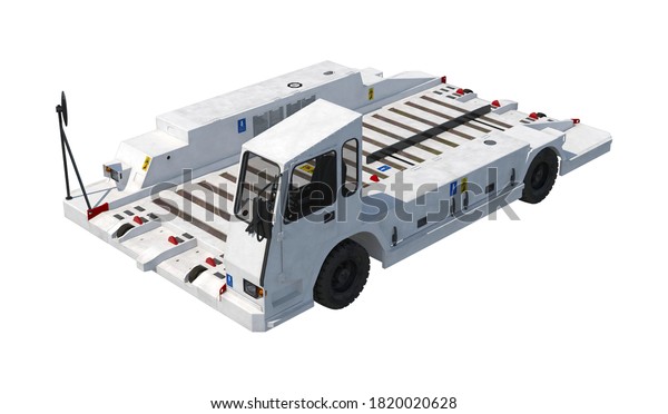 Airport Container Pallet Transporter 3d Illustration Stock Illustration ...