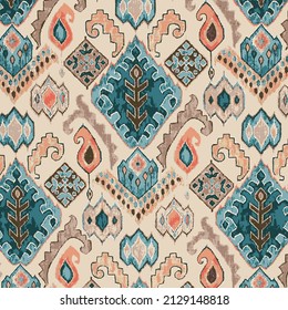 Ajrakh Pattern And Block Print Pattern And Batik Print Background Digital Printing Textile Pattern