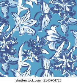 Ajrakh Pattern And Block Print And Batik Print Background Digital Printing Textile Pattern