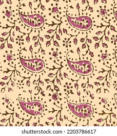 Ajrakh Pattern Block Print Pattern Batik Stock Illustration 2203786617 ...