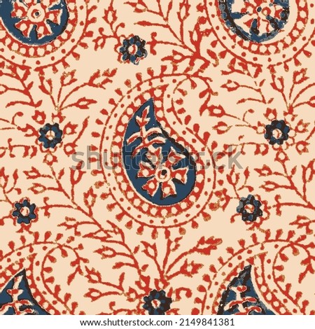 Ajrakh Pattern and block print Pattern and batik print Background digital printing textile pattern