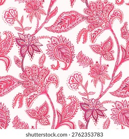 Ajrakh print Pattern,,block print, batik print, Watercolour pattern,Paisley pattern, Abstract desing,Damask,digital,Floral,Geometric,Ikat,ajrakh Allover,Indian,African,ethnic,seamless textile pattern in dusty pink
