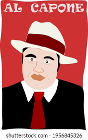 Al Capone Portrait Image With Hat