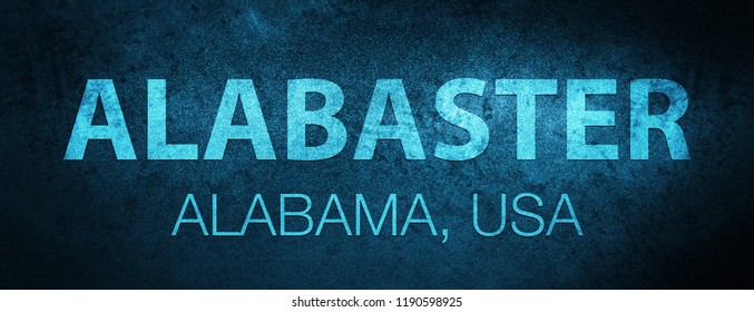 Alabaster. Alabama. USA Isolated On Special Blue Banner Background Abstract Illustration