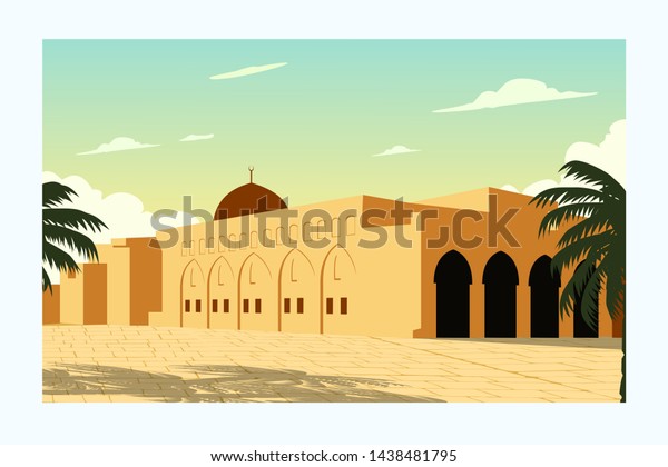 Alaqsa Mosque Dome Rock Jerusalem Israel Stock Illustration 1438481795 ...