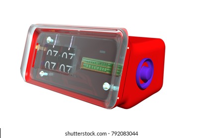 alarm clock 3D rendering