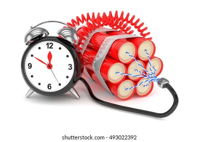 Alarm Clock Dynamite Dangerous Weapon Blue Stock Illustration 548141260 ...