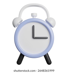 Alarm Clock Time 3D Rendering Icon Illustration