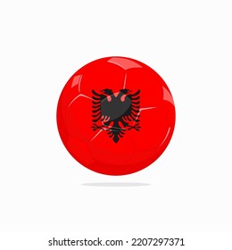 Albania Flag Football Soccer Ball