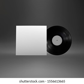 Album mock up in a gradient backdrop. A minimal template, layout to use your own vinyl LP cover (3D rendering) - Powered by Shutterstock