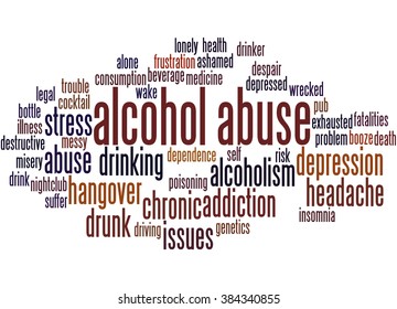 Alcohol Abuse Word Cloud Concept On Stock Illustration 384340855 ...