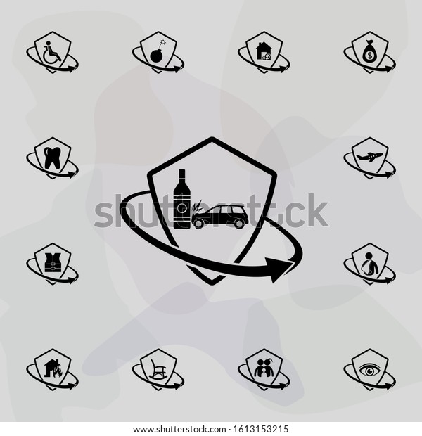 Alcohol, accident insurance icon. Insurance icons\
universal set for web and\
mobile