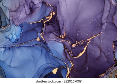 Alcohol Ink Art.Mixing Liquid Paints. Modern, Abstract Colorful Background, Wallpaper. Marble Texture.Translucent Colors