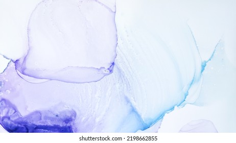 Alcohol Ink. Blue Watercolor Swirl. Grey Paper. Purple Liquid Texture. White Marble Texture. Contemporary Wallpaper. Abstract Ethereal Fluid. Organic Subtle Flow. Pink Alcohol Ink.