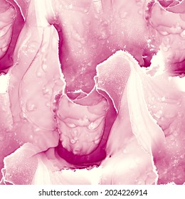 Alcohol ink pink seamless background. Paint marble print. Ink, paint, abstract. Alcohol ink modern abstract painting, modern art. Fluid art texture. Material design concept.