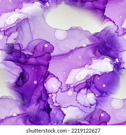 Alcohol Ink Seamless Pattern.  Bright Wall Paint Graffiti. Foil Marble Texture. Multicolor Ink Wash Painting. Grunge Drywall Mud Art. Exquisite Marble Tile Desaign. 