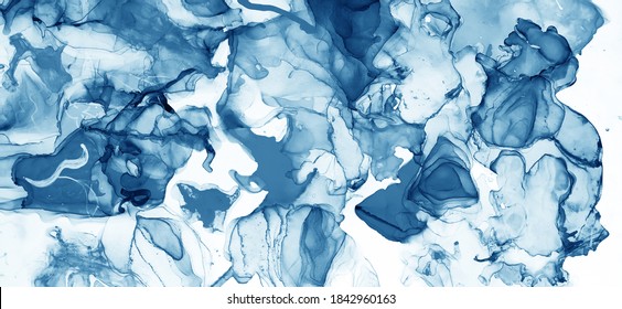 Alcohol Ink Texture. Navy Blue And White Color Spray. Clear Water Paint. Water Ink Marble. Aquamarine Splatter Gouache. Alcohol Ink Pigment. Colorful Texture.