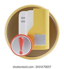 alert folder with round background