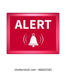 Alert icon. Internet button.3d illustration.