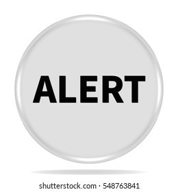 Alert icon. Internet button.3d illustration.