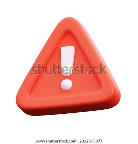 alert ion, wrong icon, 3d icons isolated on white, 3d illustration rendering