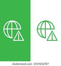 Alert with world warnining sign