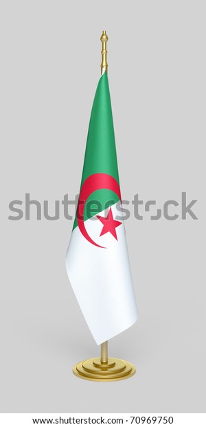 Algeria office flag (clipping\
path)