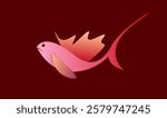 Algiers, Algeria - February 01, 2025: Vivid colors fish. Design illustration. Victor illustration. Multicolored fish.
