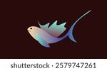 Algiers, Algeria - February 01, 2025: Vivid colors fish. Design illustration. Victor illustration. Multicolored fish.
