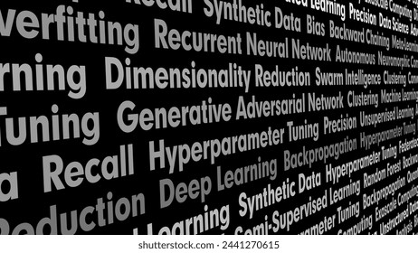 Algorithm autonomy technology neural network chat bot ai, machine learning, artificial intelligence on black background