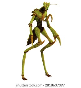 Alien bug creature with menacing pose
