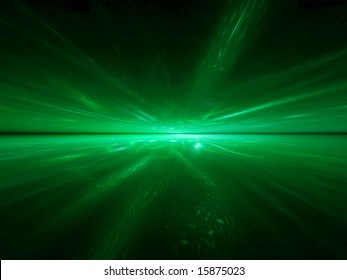Alien Emerald Ocean - 3D fractal landscape