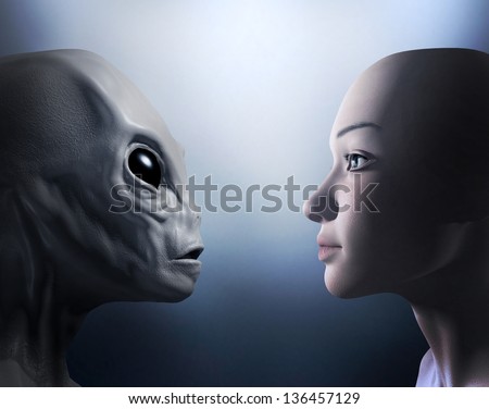 alien and human