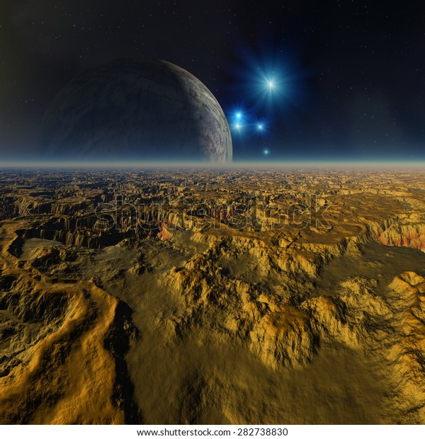 Alien Landscape -\
3D rendered fantasy\
artwork