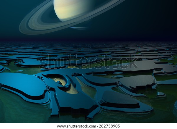 Alien Landscape -
3D rendered fantasy
artwork