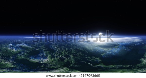 alien\
landscape. HDRI . equidistant projection. Spherical panorama.\
panorama 360. environment map, 3d\
rendering