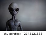 alien on a simple background, 3d render