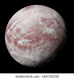 alien planet, cloudy desert world, exoplanet isolated on black background (3d science illustration) - Shutterstock ID 1451761250