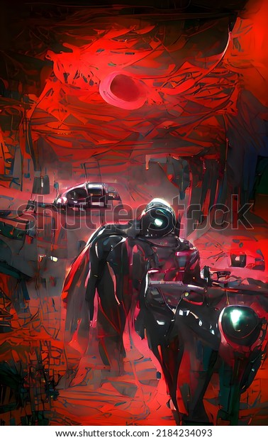 Alien Planet - Digital Rendered Computer\
Artwork. Raster illustration\
rendering.