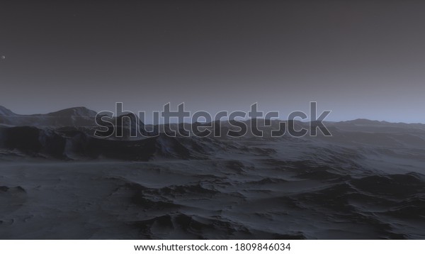 alien Planet,\
fantasy landscape, view from the surface of an exo-planet, science\
fiction landscape, 3d\
Render