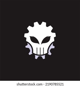 Alien Skull And Gear Icon