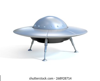 Alien Spaceship 3d Illustration