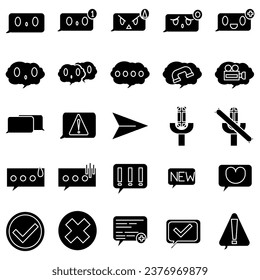 All Kinds of Digital Message Icon in Solid Style - Powered by Shutterstock