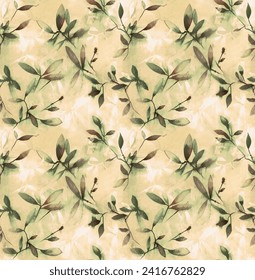 ALL OVER DESIGN . FLOWER ALL OVER. digital printing textile pattern wallpaper colorful flower with watercolor background-illustration