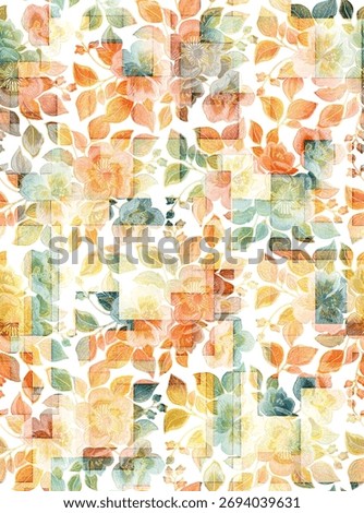 All over floral pattern creative effect hand drown art work rough faded flowers digital printing on fabric wallpaper background saree suit shirt duppata fashion dress bed sheet rug sstkbackgrounds.